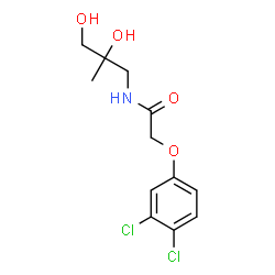 ChemSpider 2D Image | 2-(3,4-Dichlorophenoxy)-N-(2,3-dihydroxy-2-methylpropyl)acetamide | C12H15Cl2NO4