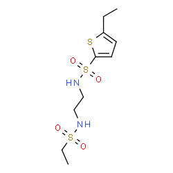 ChemSpider 2D Image | 5-Ethyl-N-{2-[(ethylsulfonyl)amino]ethyl}-2-thiophenesulfonamide | C10H18N2O4S3