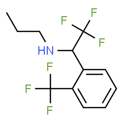 ChemSpider 2D Image | N-{2,2,2-Trifluoro-1-[2-(trifluoromethyl)phenyl]ethyl}-1-propanamine | C12H13F6N