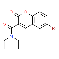 ChemSpider 2D Image | 6-Bromo-N,N-diethyl-2-oxo-2H-chromene-3-carboxamide | C14H14BrNO3