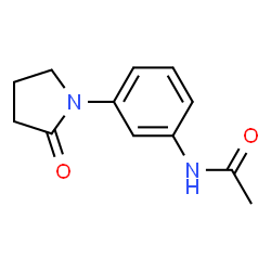 ChemSpider 2D Image | N-[3-(2-Oxo-1-pyrrolidinyl)phenyl]acetamide | C12H14N2O2