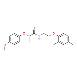 ChemSpider 2D Image | N-[2-(2,4-Dimethylphenoxy)ethyl]-2-(4-methoxyphenoxy)propanamide | C20H25NO4