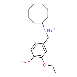 ChemSpider 2D Image | N-(3-Ethoxy-4-methoxybenzyl)cyclooctanaminium | C18H30NO2