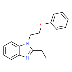 ChemSpider 2D Image | 2-Ethyl-1-(2-phenoxyethyl)-1H-benzimidazole | C17H18N2O