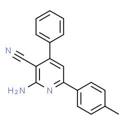 ChemSpider 2D Image | 2-Amino-6-(4-methylphenyl)-4-phenylnicotinonitrile | C19H15N3