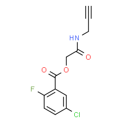 ChemSpider 2D Image | 2-Oxo-2-(2-propyn-1-ylamino)ethyl 5-chloro-2-fluorobenzoate | C12H9ClFNO3
