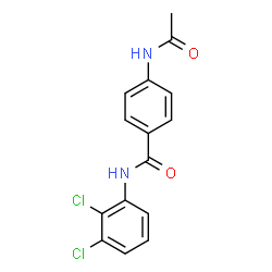 ChemSpider 2D Image | 4-Acetamido-N-(2,3-dichlorophenyl)benzamide | C15H12Cl2N2O2