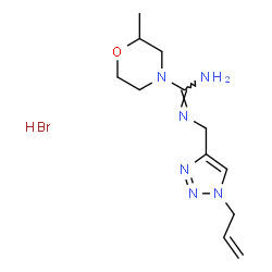 ChemSpider 2D Image | N'-[(1-Allyl-1H-1,2,3-triazol-4-yl)methyl]-2-methyl-4-morpholinecarboximidamide hydrobromide (1:1) | C12H21BrN6O