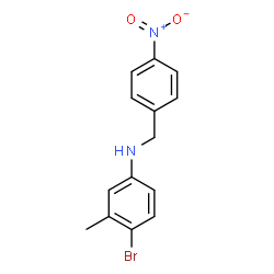 ChemSpider 2D Image | 4-Bromo-3-methyl-N-(4-nitrobenzyl)aniline | C14H13BrN2O2