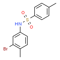 ChemSpider 2D Image | N-(3-Bromo-4-methylphenyl)-4-methylbenzenesulfonamide | C14H14BrNO2S
