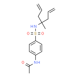 ChemSpider 2D Image | N-{4-[(4-Methyl-1,6-heptadien-4-yl)sulfamoyl]phenyl}acetamide | C16H22N2O3S