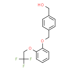 ChemSpider 2D Image | (4-{[2-(2,2,2-Trifluoroethoxy)phenoxy]methyl}phenyl)methanol | C16H15F3O3