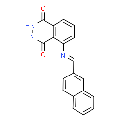 ChemSpider 2D Image | 5-[(E)-(2-Naphthylmethylene)amino]-2,3-dihydro-1,4-phthalazinedione | C19H13N3O2