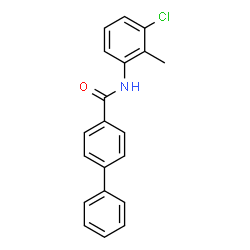 ChemSpider 2D Image | N-(3-Chloro-2-methylphenyl)-4-biphenylcarboxamide | C20H16ClNO