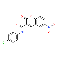 ChemSpider 2D Image | N-(4-Chlorophenyl)-6-nitro-2-oxo-2H-chromene-3-carboxamide | C16H9ClN2O5
