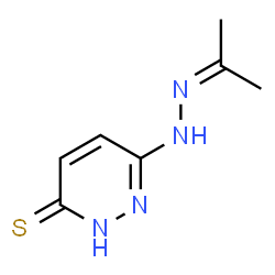 ChemSpider 2D Image | 6-(2-Isopropylidenehydrazino)-3(2H)-pyridazinethione | C7H10N4S