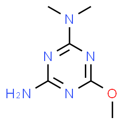 ChemSpider 2D Image | 6-Methoxy-N,N-dimethyl-1,3,5-triazine-2,4-diamine | C6H11N5O