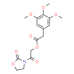 ChemSpider 2D Image | 2-Oxo-2-(2-oxo-1,3-oxazolidin-3-yl)ethyl (3,4,5-trimethoxyphenyl)acetate | C16H19NO8