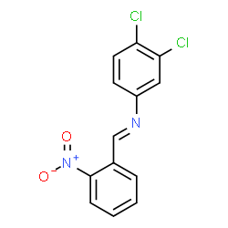 ChemSpider 2D Image | 3,4-Dichloro-N-[(E)-(2-nitrophenyl)methylene]aniline | C13H8Cl2N2O2