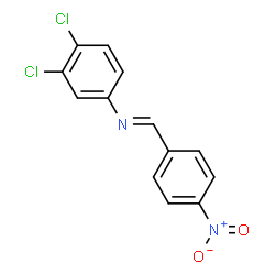ChemSpider 2D Image | 3,4-Dichloro-N-[(E)-(4-nitrophenyl)methylene]aniline | C13H8Cl2N2O2