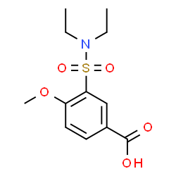 ChemSpider 2D Image | 3-(Diethylsulfamoyl)-4-methoxybenzoic acid | C12H17NO5S
