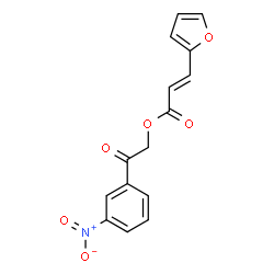 ChemSpider 2D Image | 2-(3-Nitrophenyl)-2-oxoethyl (2E)-3-(2-furyl)acrylate | C15H11NO6
