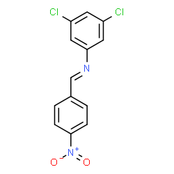 ChemSpider 2D Image | 3,5-Dichloro-N-[(E)-(4-nitrophenyl)methylene]aniline | C13H8Cl2N2O2