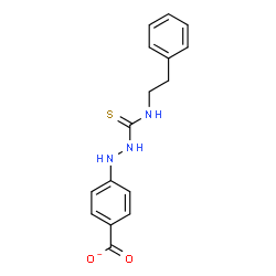 ChemSpider 2D Image | 4-{2-[(2-Phenylethyl)carbamothioyl]hydrazino}benzoate | C16H16N3O2S