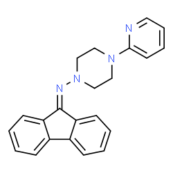 ChemSpider 2D Image | N-[4-(2-Pyridinyl)-1-piperazinyl]-9H-fluoren-9-imine | C22H20N4