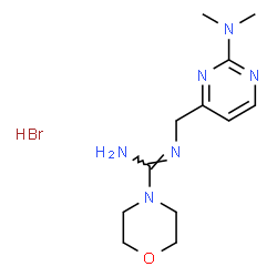 ChemSpider 2D Image | N'-{[2-(Dimethylamino)-4-pyrimidinyl]methyl}-4-morpholinecarboximidamide hydrobromide (1:1) | C12H21BrN6O