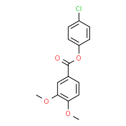 ChemSpider 2D Image | 4-Chlorophenyl 3,4-dimethoxybenzoate | C15H13ClO4