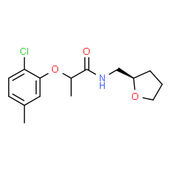 ChemSpider 2D Image | 2-(2-Chloro-5-methylphenoxy)-N-[(2R)-tetrahydro-2-furanylmethyl]propanamide | C15H20ClNO3