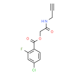 ChemSpider 2D Image | 2-Oxo-2-(2-propyn-1-ylamino)ethyl 4-chloro-2-fluorobenzoate | C12H9ClFNO3