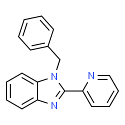 ChemSpider 2D Image | 1-Benzyl-2-(2-pyridinyl)-1H-benzimidazole | C19H15N3
