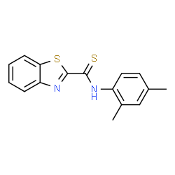 ChemSpider 2D Image | N-(2,4-Dimethylphenyl)-1,3-benzothiazole-2-carbothioamide | C16H14N2S2