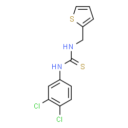 ChemSpider 2D Image | 1-(3,4-Dichlorophenyl)-3-(2-thienylmethyl)thiourea | C12H10Cl2N2S2