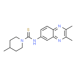 ChemSpider 2D Image | N-(2,3-Dimethyl-6-quinoxalinyl)-4-methyl-1-piperidinecarbothioamide | C17H22N4S