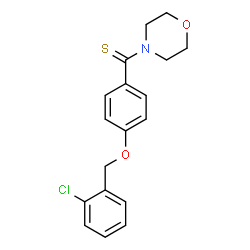 ChemSpider 2D Image | {4-[(2-Chlorobenzyl)oxy]phenyl}(4-morpholinyl)methanethione | C18H18ClNO2S
