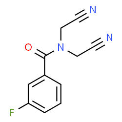 ChemSpider 2D Image | N,N-Bis(cyanomethyl)-3-fluorobenzamide | C11H8FN3O