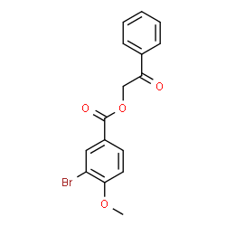 ChemSpider 2D Image | 2-Oxo-2-phenylethyl 3-bromo-4-methoxybenzoate | C16H13BrO4