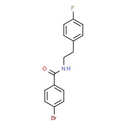 ChemSpider 2D Image | 4-Bromo-N-[2-(4-fluorophenyl)ethyl]benzamide | C15H13BrFNO