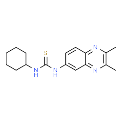 ChemSpider 2D Image | 1-Cyclohexyl-3-(2,3-dimethyl-6-quinoxalinyl)thiourea | C17H22N4S