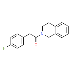 ChemSpider 2D Image | 1-(3,4-dihydro-1H-isoquinolin-2-yl)-2-(4-fluorophenyl)ethanone | C17H16FNO