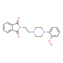 ChemSpider 2D Image | 2-(2-(4-(2-Methoxyphenyl)piperazin-1-yl)ethyl)isoindoline-1,3-dione | C21H23N3O3