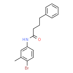 ChemSpider 2D Image | N-(4-Bromo-3-methylphenyl)-4-phenylbutanamide | C17H18BrNO
