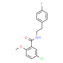 ChemSpider 2D Image | 5-Chloro-N-[2-(4-fluorophenyl)ethyl]-2-methoxybenzamide | C16H15ClFNO2