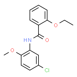 ChemSpider 2D Image | N-(5-Chloro-2-methoxyphenyl)-2-ethoxybenzamide | C16H16ClNO3