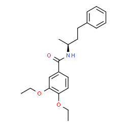 ChemSpider 2D Image | 3,4-Diethoxy-N-[(2S)-4-phenyl-2-butanyl]benzamide | C21H27NO3