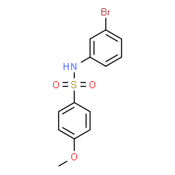 ChemSpider 2D Image | N-(3-Bromophenyl)-4-methoxybenzenesulfonamide | C13H12BrNO3S