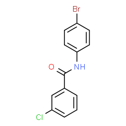 ChemSpider 2D Image | N-(4-Bromophenyl)-3-chlorobenzamide | C13H9BrClNO